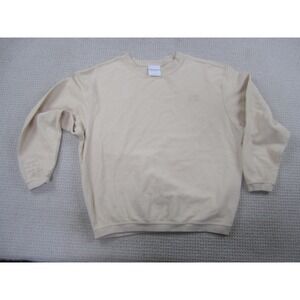 Shop‎ Darling Sweatshirt Womens Medium Cream Waffle Knit Heart Sleeve Crewneck